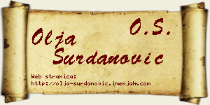 Olja Surdanović vizit kartica